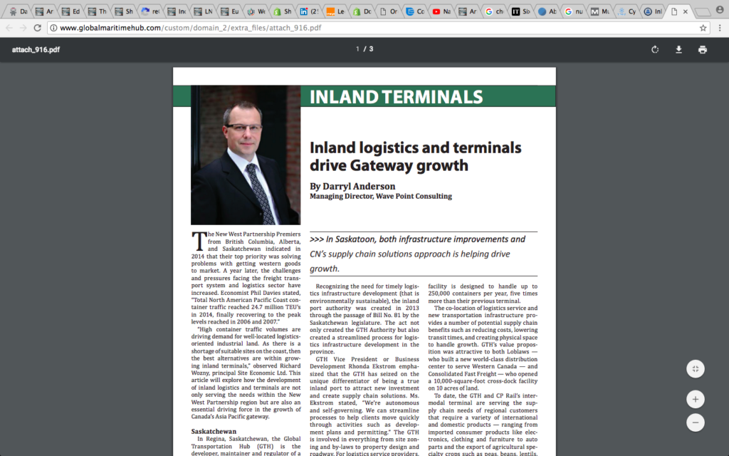 inland logistics and terminals
