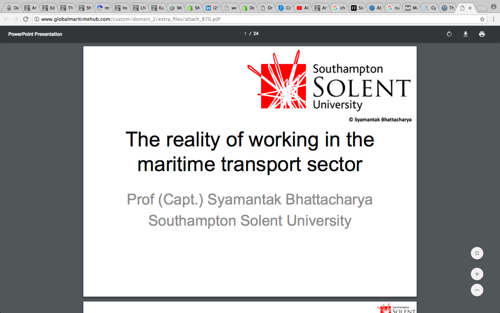 Working in the maritime sector