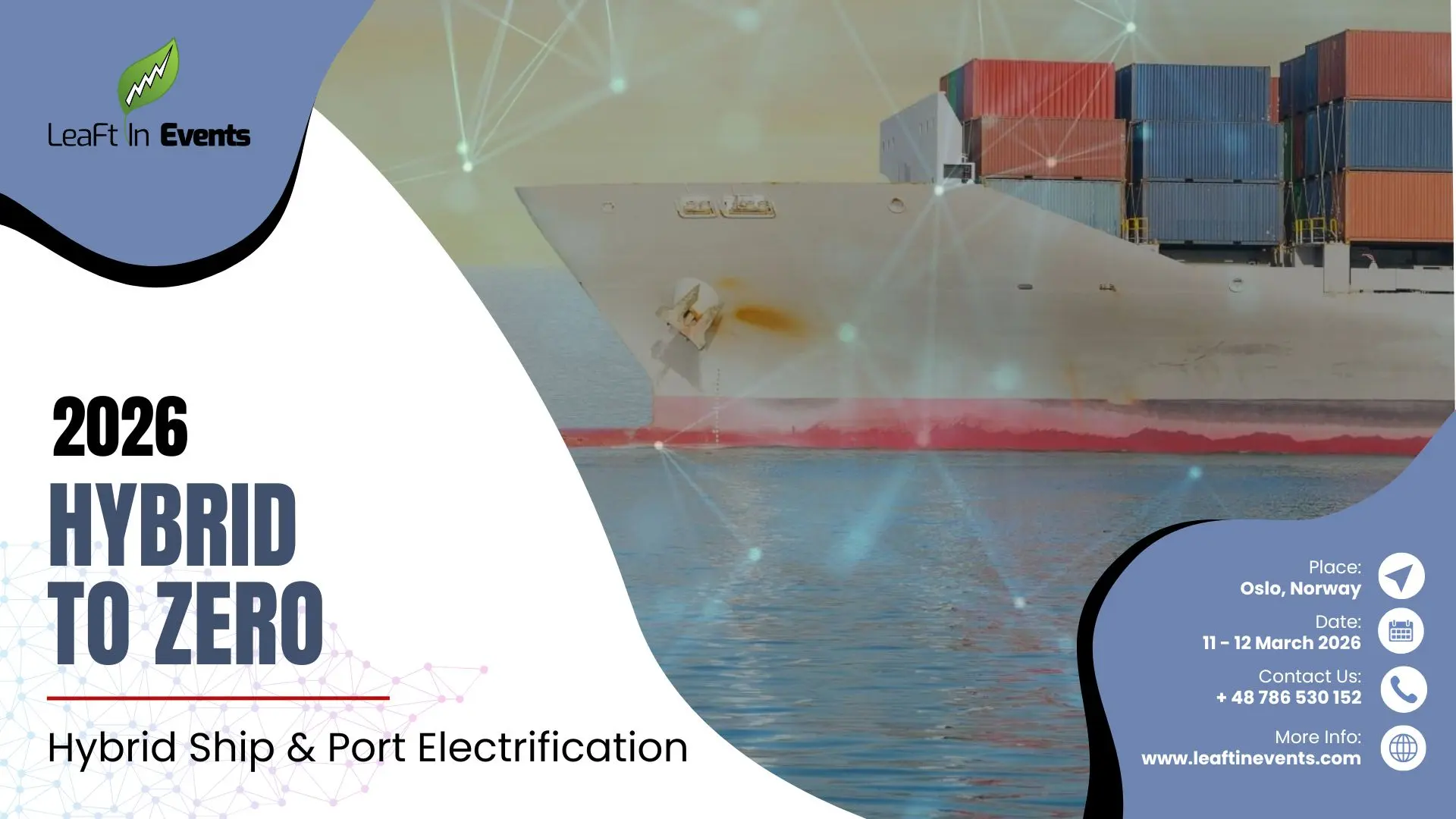 Hybrid to Zero 2026 conference on hybrid ship and port electrification in Oslo, Norway