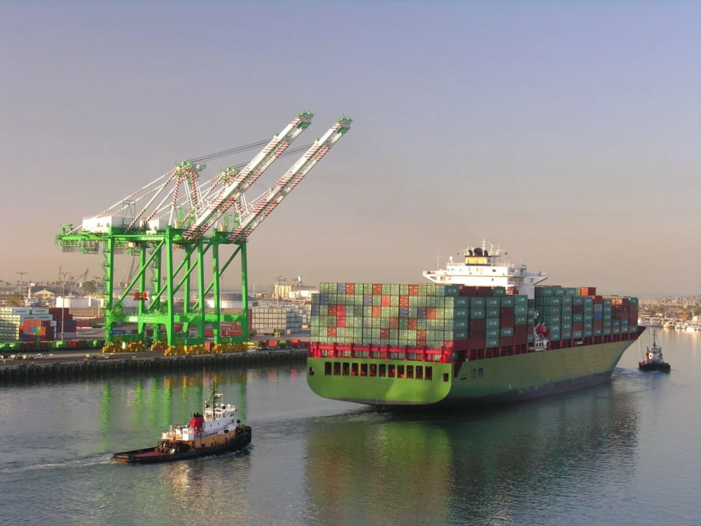 Container shipping emissions and port operations at a major container terminal
