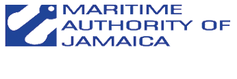 Logo of the Maritime Authority of Jamaica: blue square with a white stylized symbol and the organization name beside it.