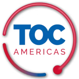TOC Americas 2026 event logo in blue and red